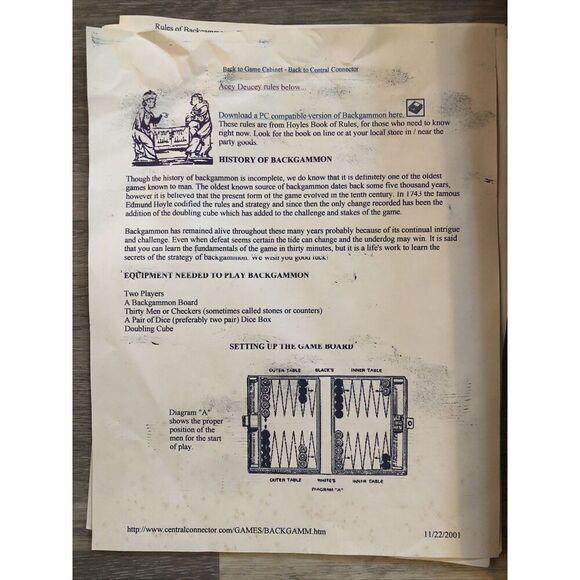 Vintage  Jumbo Backgammon Wool  Rug, Board Checkers,  Dice Doubling Cube - Picture 4 of 10